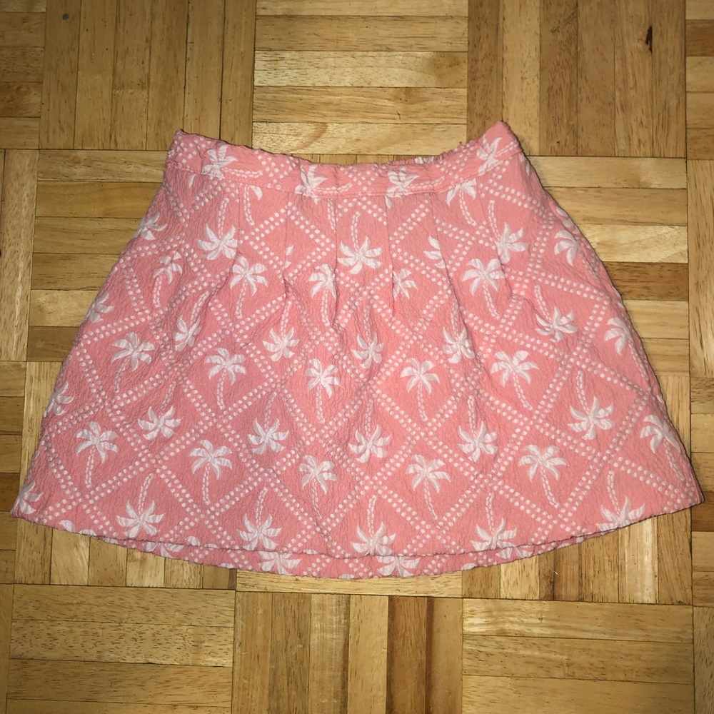 Pink palm tree skirt